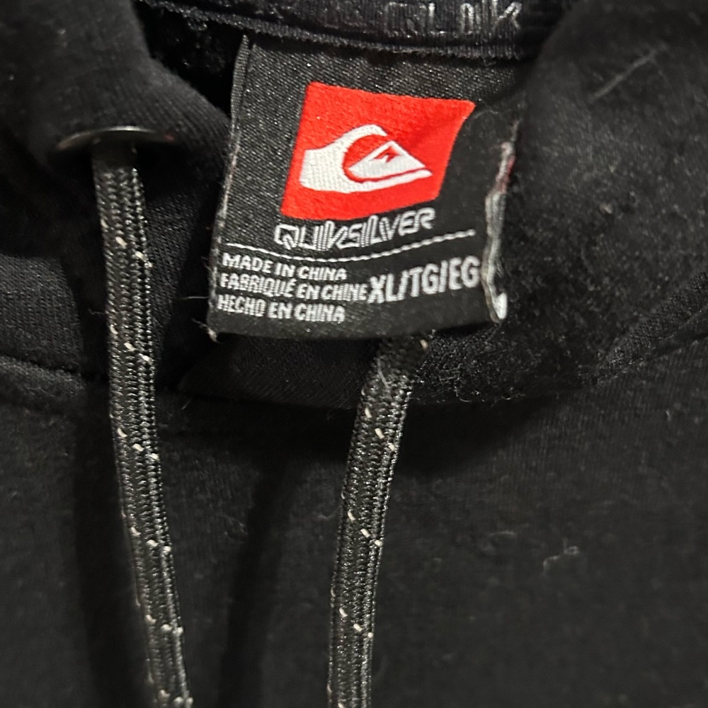 Quiksilver Black oversized Hoodie - Picture 2 of 4